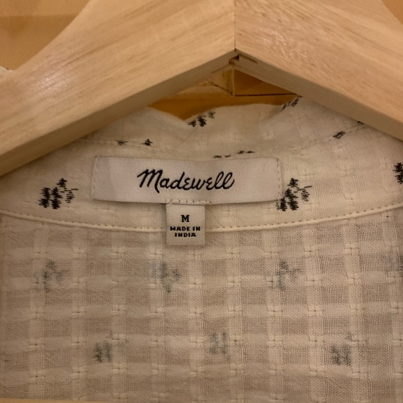 Cropped floral Madewell blouse - Cream - Picture 4 of 8